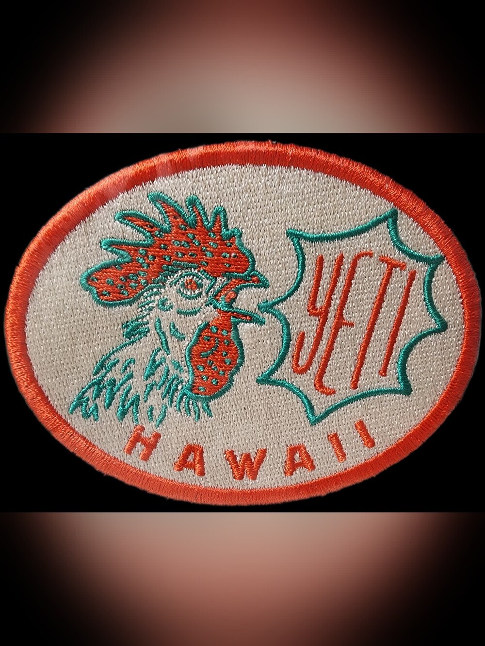 YETI Hawaiian Rooster Patch - Orange, HAWAII EXCLUSIVE